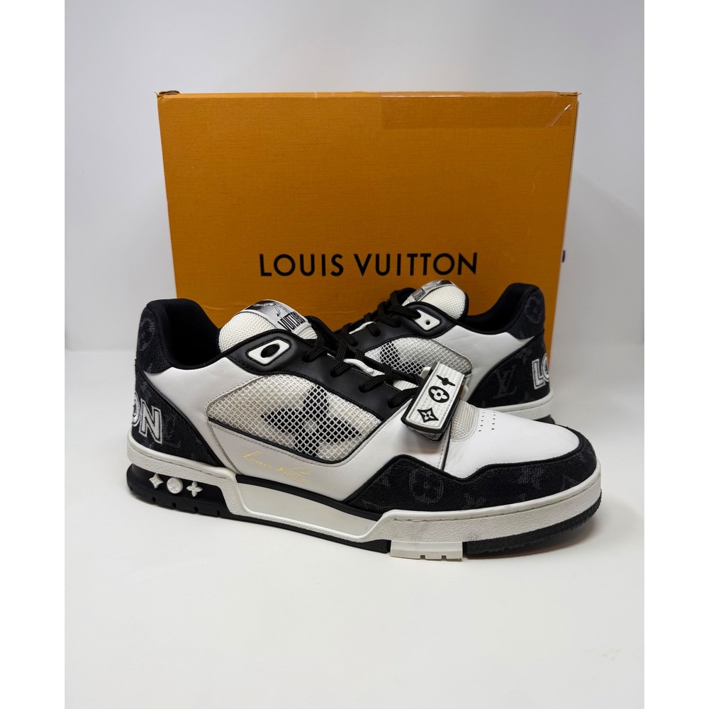 Louis Vuitton Velcro Strap Monogram Denim Trainer Size 11 US 10 LV